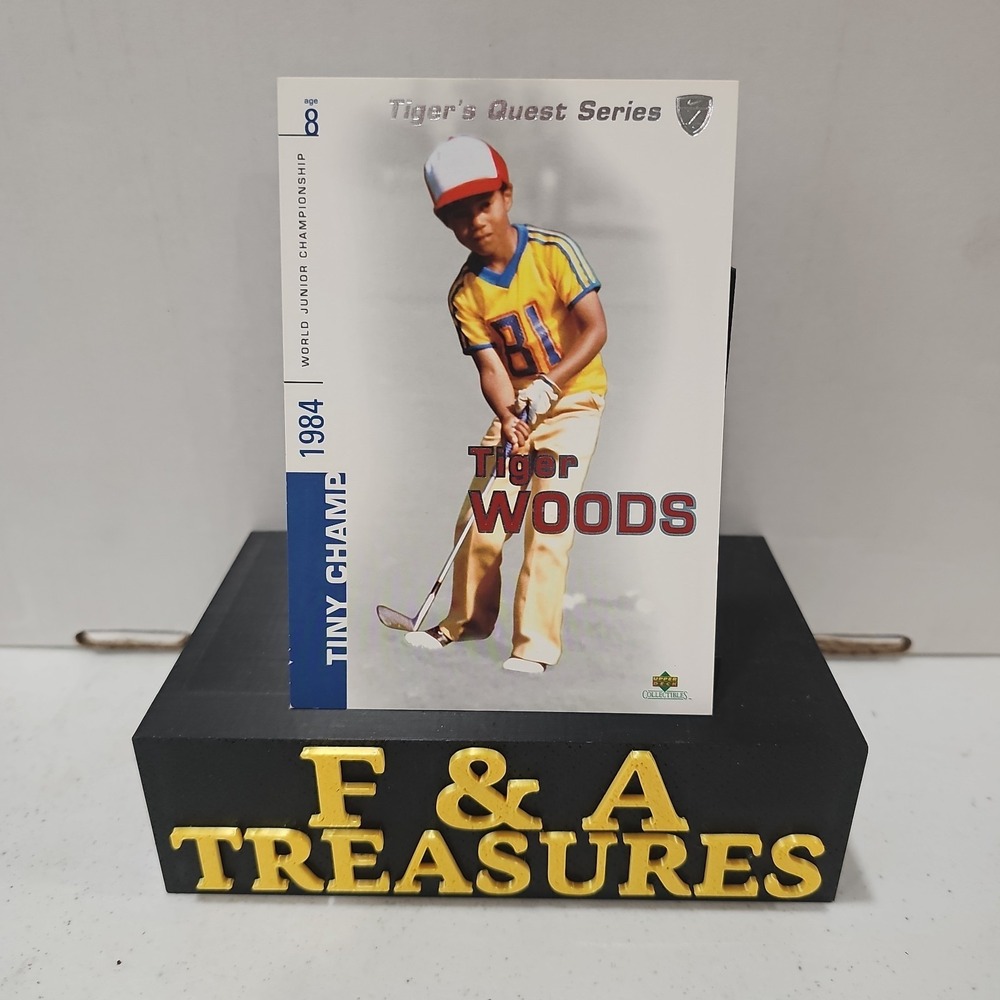 2002 Upper Deck Tiger's Quest Series #NNO Tiger Woods Age 8 Jumbo RARE